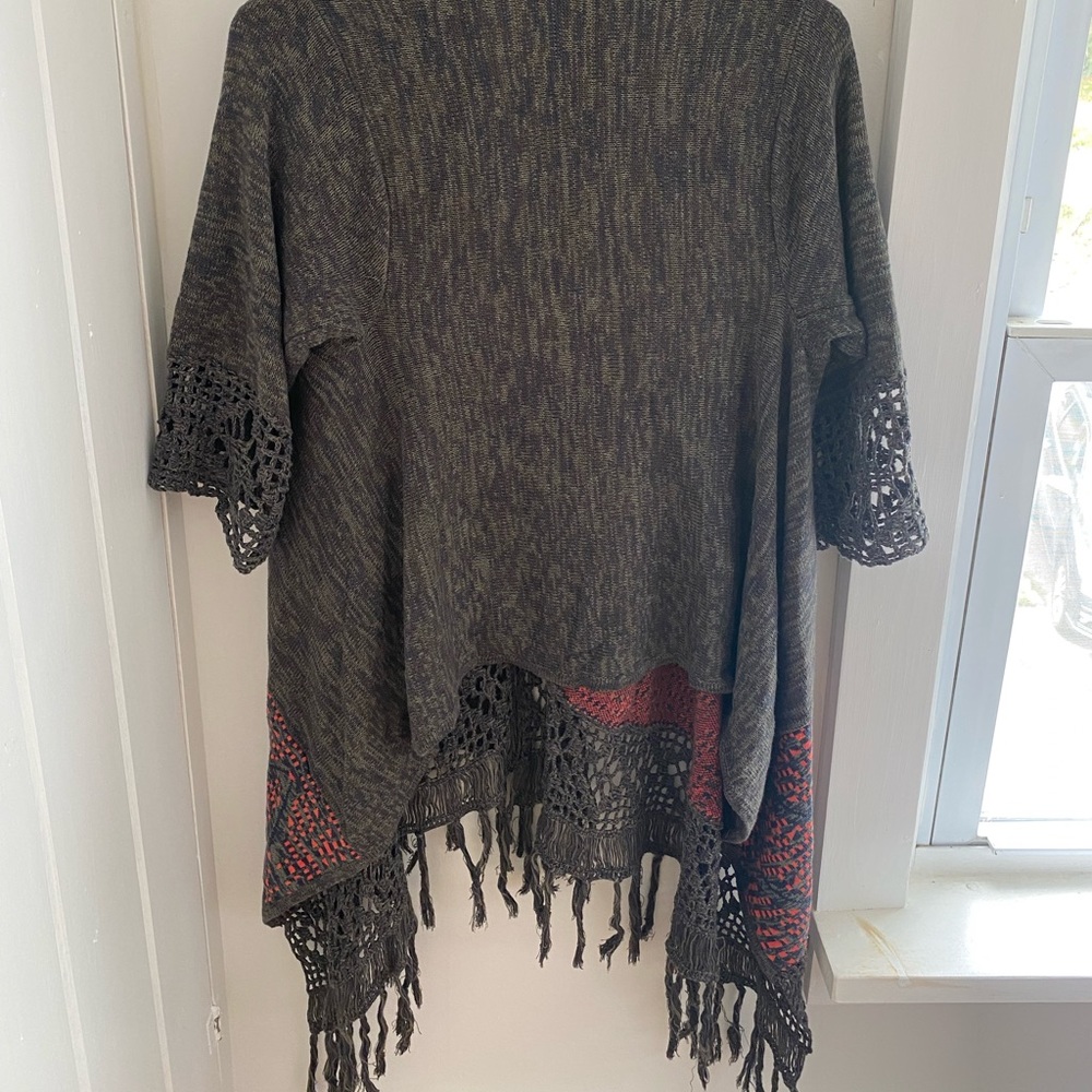 Anthropologie, Green Knitted Boho Shrug, Size S - Picture 5 of 8